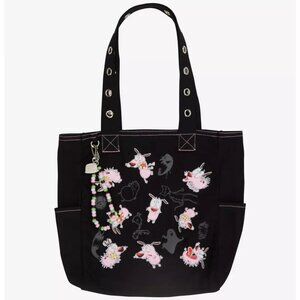 Courage The Cowardly Dog Tote Bag featuring accented charm and Grommets *NWT*